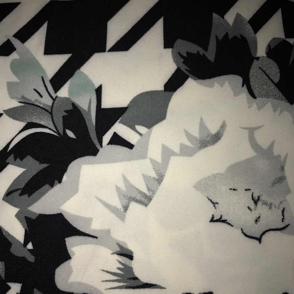 Leggings Grand Floral Houndstooth One Size New - Picture 2 of 3